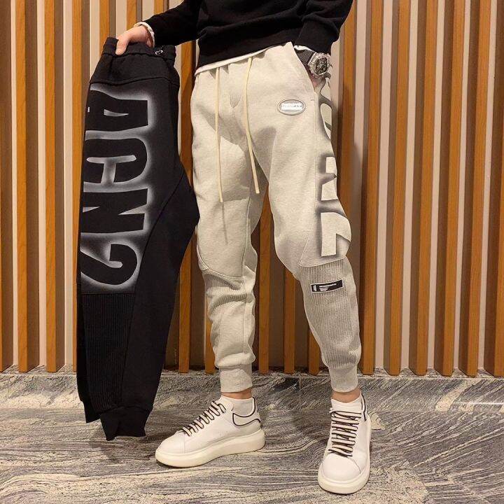 nghg-mall-high-quality-brands-internet-celebrity-with-the-same-9-point-pants-mens-korean-version-slim-fitting-and-versatile-spirit-mens-trendy-mens-pants