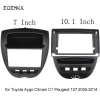 Double 2 Din รถวิทยุสำหรับ Toyota Aygo Citroen C1 Peugeot 107 2005-2014 Fascia Dash Kit DVD Android แผงสเตอริโอปลอก