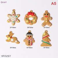 ?Qearl 6 10 11 12ชิ้นจี้แขวนเครื่องประดับ Xmas ต้นไม้ขนมปังขิงสำหรับผู้ชาย2023ตกแต่งสุขสันต์วันคริสต์มาสสำหรับบ้าน2024ของขวัญปีใหม่