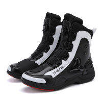 รองเท้าขี่รถจักรยานยนต์รถจักรยานยนต์ Sepatu Berkendara อัศวินชายสี่ฤดู Off-Road Sepatu BOOT Pendek แข่งรองเเท้าบูทจักรยานยนต์สี่ฤดูอุปกรณ์มอเตอร์ไซค์