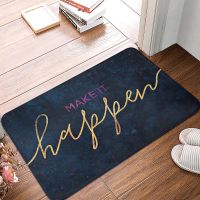 【hot】◕✜  Gray text Front Door Outdoor Entrance Doormat Non-Slip Floor Mats Indoor Rug Doormats