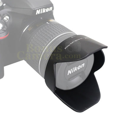 HB-N106 ฮู้ดบังแสงกล้องนิคอน D3300,D3400,D3500,D5300,D5500,D5600,D7100,D7200,D7500,D500 ที่ใช้เลนส์ AF-P DX NIKKOR 18-55mm f/3.5-5.6G VR,AF-P DX NIKKOR 18-55mm f/3.5-5.6G