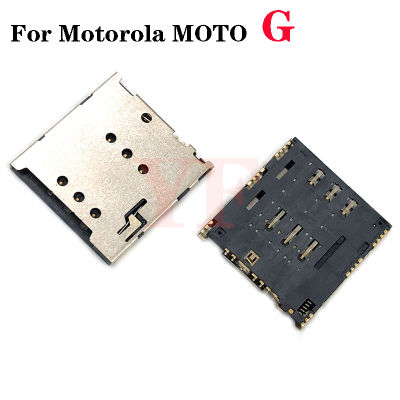 Untuk G4 Motorola Moto G G5เล่นบวก G5E4E4บวก XT1671 XT1770 Pemgang Pembaca Kad SIM Penyambung Soket ซ่อมสายเคเบิลช่องสายไฟ