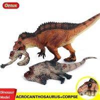 หุ่นฟิกเกอร์ของเล่นไดโนเสาร์ยุคจูราสสิกโครแคนโทซอรัสประเภท T-Rex Corpse ทำจาก PVC โมเดลของเล่นแบบชุดสะสม Brinquedo สำหรับเด็ก