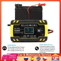 ZZOOI 12V/24V 8A Automatic Battery Charger 3-stage Pulse Repair LCD Screen Smart Auto Moto Accessories 8A Car Battery Chargers