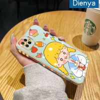 เคส Dienya สำหรับ OPPO A73 2020เคส F17การ์ตูนเด็กผู้หญิงชานมใหม่กรอบสี่เหลี่ยมเคลือบพื้นผิวเคสนิ่มซิลิกาเจลกันกระแทกเคสมือถือรวมทุกฝาครอบป้องกันเลนส์กล้องถ่ายรูป