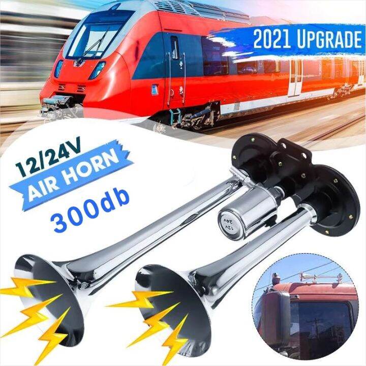 2pcs Air Horn 30W 300db Electric Air Horn 12v loud 12v electric horn