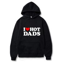 I Love Hot Dads Hoodies I Heart Love Dads Red Heart Hoodies Hoodie Tops Sweatshirts On Sale Long SleeveDesign Personalized Mens Size XS-4XL