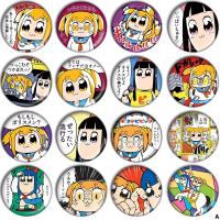 Anime Women Pop Team Epic POP TEAM EPIC 58mm Badge Round Brooch Pin Gifts Kids Collection Toy Anime Cosplay Birthday Fashion Brooches Pins