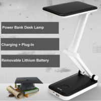 LED-6037 BlackBlue Charging Folding Table Lamp Eye Protection Students Learn To Dormitory Bedroom Read Lights