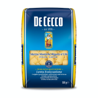 เด เชกโก เมซเซ มานิเก พาสต้า เบอร์ 136 จากอิตาลี 500 กรัม - De Cecco Mezze maniche rigate no.136 Pasta from Italy 500g