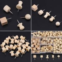 180pcs/box Map Thumbtacks Wood Push Pins Diy Thumb Tacks For Photos Cork Board Offie Student Stationery School Supplies Clips Pins Tacks