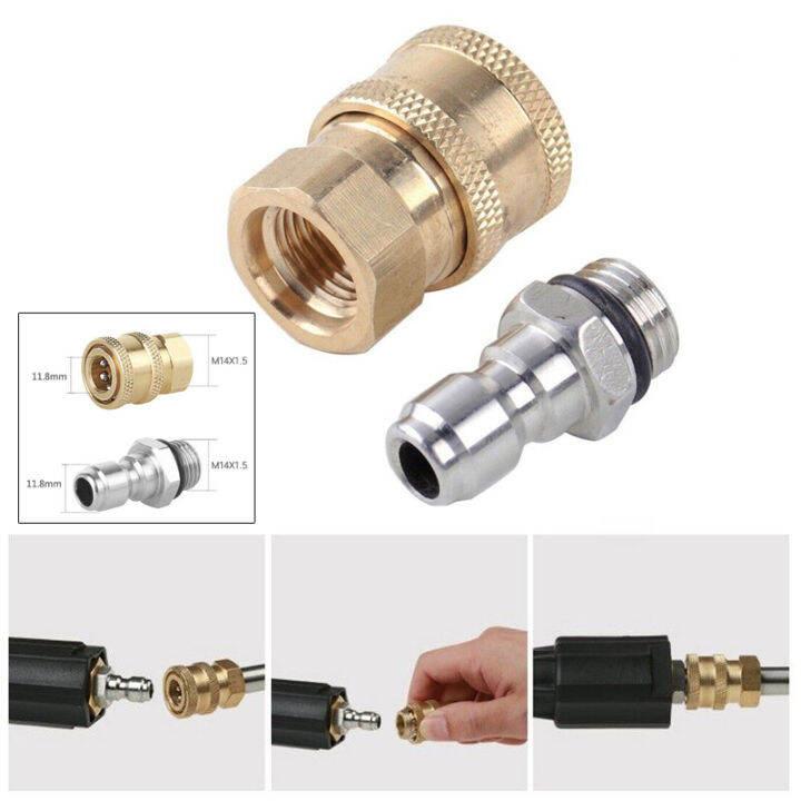 1/4'' Quick-Release Connect Fitting Pressure Washer Coupling Connector ...