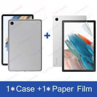 Casing Tablet สำหรับซัมซุงกาแล็กซีแท็บ A8 10.5 2021 SM-X200 SM-X205 X200 X205 A7 10.4 A7 Lite นิ่มยืดหยุ่นเคสโทรศัพท์แบบซิลิโคนฝากันกระแทก + ฟิล์มบาง