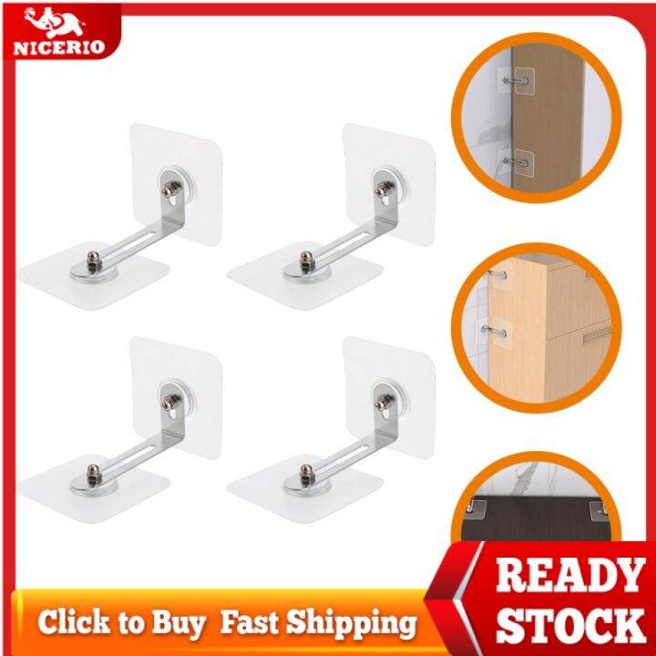 NICERIO 4 Pcs Antitip Adhesive Anchors Bookcase Wall Furniture