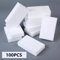 10x6x2cm ขาวโฟมทำความสะอาดอเนกประสงค์ขนาดลบทำความสะอาดฟองน้ำมายากลจำนวน100ชิ้น
