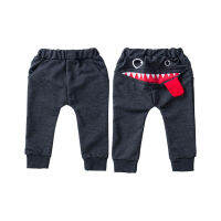 Infant Kid Baby Boy Big Mouth Monster Print Pants Bottom Trousers Cotton Clothes 0-4Y