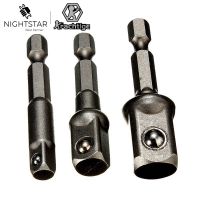 3Pcs Hex Socket เจาะอะแดปเตอร์14 "38" 12 "Hex Shank Extension เจาะ Bit Hex Socket Driver สำหรับเครื่องมือไฟฟ้า