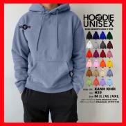 Áo Hoodie Unisex 2T Store H20 Màu Xanh Đá