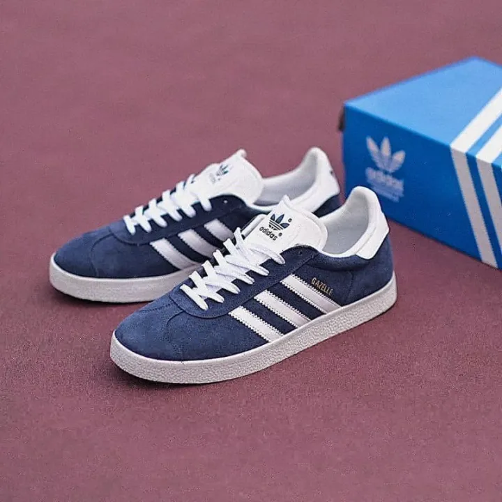adidas gazelle navy white