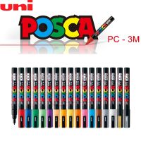 UNI POSCA Marker Pen PC-3M POP Poster Advertising Art Supplies Office Student Painting Anime Hand-Painted Stationery Graffiti