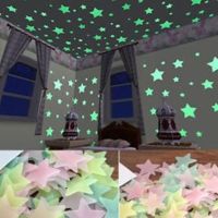 ZZOOI 50pcs Stars Glow In The Dark Wall Stickers Luminous Fluorescent Wall Stickers For Kids Baby Room Bedroom Ceiling Home Decor