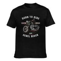 คุณภาพระดับพรีเมียม Born To Rise Custom Garage 2019 Rebel Biker Cotton Gildan T-Shirt