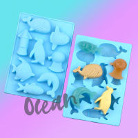 FRESHYWARE แม่พิมพ์ซิลิโคน Ocean World  วาฬ เพนกวิน ปลาหมึก ปลาพระอาทิตย์ Penguin Whale Squid Sunfish พิมพ์ซิลิโคน พิมพ์ขนม Pudding พิมพ์วุ้น พิมพ์สบู่ ถาดน้ำแข็ง พิมพ์ซิลิโคนทำขนม พิมพ์เค้ก Silicone Mold เยลลี่ ชอคโกแลต Chocolate