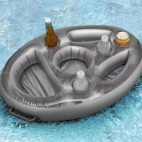 Inflatable Tray Pool Float Beer Drinking Cooler Table Bar Tray Beach Swimming Ring Party Bucket Cup Holder Swimming Accessories