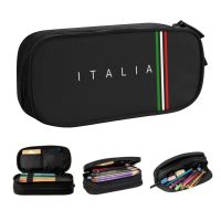 Italy Flag Pencil Cases for Boy Girl Big Capacity Italy Qatar Pen Box Bag School Accessories