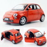 Fiat 500 Toy Car  CCA 1/28 Model Diecast Alloy Miniauto  Doors Openable Pull Back Classical Vehicle Collection Gift For Boy Die-Cast Vehicles