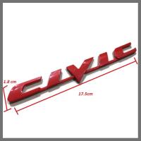 โลโก้ CIVIC Logo กว้า 1.8cm. ยาว 17.5cm. จำนวน 1ชิ้น สีแดง Honda Civic FD ฮอนด้า ซีวิค เอฟดี ปี 2006 2007 2008 2009 2010 2011จัดส่งเร้ว * **จบในร้านเดียว**