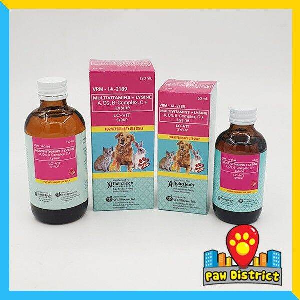 LC Vit Multivitamins + Lysine for Dogs and Cats 60ml and 120ml