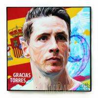 Fernando Torres #2 เฟอร์นานโด ตอร์เรส ทีมชาติ สเปน Spain รูปภาพ​ติด​ผนัง​ pop art ฟุตบอล​ กรอบรูป​​ ของขวัญ​​ แต่งบ้าน