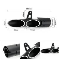 Universal Modified Left And Right Side Motorcycle Exhaust Muffler Pipe Dual Outlet Exhaust For R1 R6 R15 FZ1 MT09 ATV