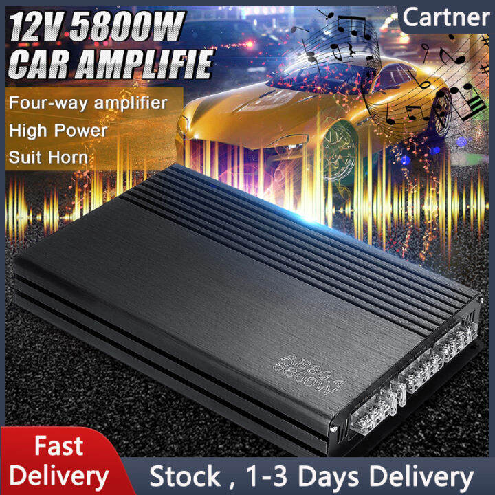 5800W 12V High Power 4 Channel Car Amplifier Car Fourway Amplifier Car