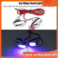 【 Xps】 [พร้อมสต็อก] คู่ของรถ LED Light Wiper Hood กระจกน้ำสเปรย์หัวฉีดเครื่องซักผ้าโคมไฟ12V