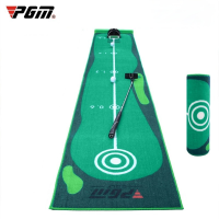 PGM Golf Practice Putting Mat Golf Putting Carpet Parctice Putter Trainer Equipment Portable Backyard 0.5*3M Velvet TL018