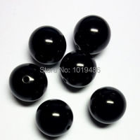 (choose size) 6mm8mm10mm12mm14mm16mm18mm22mm24mm25mm black color Acrylic Solid Beads for Necklace Jewelry