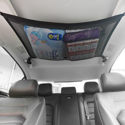 กระเป๋ากระเป๋าหลังคารถยนต์ติดเพดานในรถ SUV,กระเป๋าตาข่ายเก็บของตาข่ายระบายอากาศตาข่ายรถบรรทุกอุปกรณ์ตกแต่งภายในอัตโนมัติ