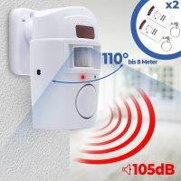 PIR Alarm System With Infrared Sensor 2 Wireless Home Security Remote Controls Burglar Alert Motion Detector 110° 105DB Siren Household Security Syste