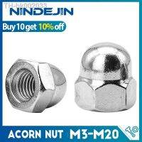 ♞卐 NINDEJIN Acorn Cap Nut M3 M4 M5 M6 M8 M10 M12 M14 M16 M18 Stainless Steel Decorative Dome Cap Nuts Blind Nuts