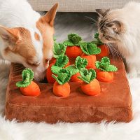 Dog Cat Toy Carrot Plush Pet Vegetable Chew Toy Sniff Pets Hide Food Toy To Improve Eating Habits Durable Chew Dog Accessorie Toys