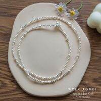 Handmade Vintage Simulation Round Pearl Choker Necklace Elegant Lovely Girls Around Neck Twice Beaded Necklace Fashion Jewelry