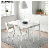 โต๊ะ โต๊ะลายหินอ่อน โต๊ะกาแฟ โต๊ะสีขาว (***โต๊ะไม่รวมเก้าอี้***) Table white marble BELLTORP 125x75 CM