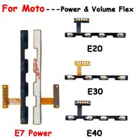 Power Flex 20 ชิ้นสําหรับ Moto E20 E30 E40 E6s E7i E7 Power E6 Plus E5 Play Go Edge Power On Off Volume Key Button Flex Cable Ribbon