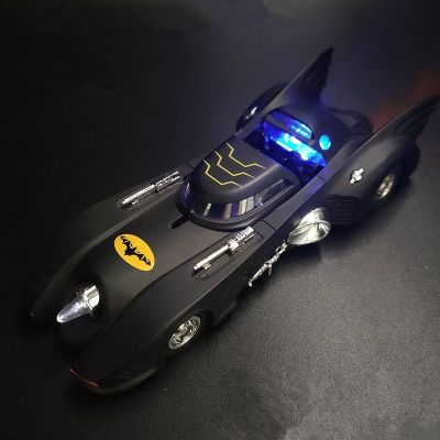 Classic Movie Car Batmobile Car Alloy Car Model Diecast Metal Bat Car Model Collection Sound and Light Simulation Kids Toys Gift