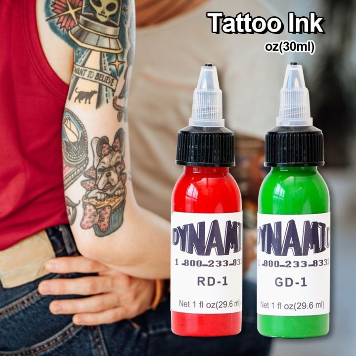 DYNAMIC COLOR Tattoo Ink 1oz Red Green White Blue Black Brown Purple Pink  Colors