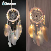 Chinatera Lãng Mạn Lông Hạt Ánh Sáng Dream Catcher Phòng Ngủ Treo Mặt Dây