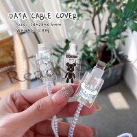 【Ready Stock】 ✴ B40 YT USB Cable Protector Transparent with Cartoon Support Any Mobile Cable